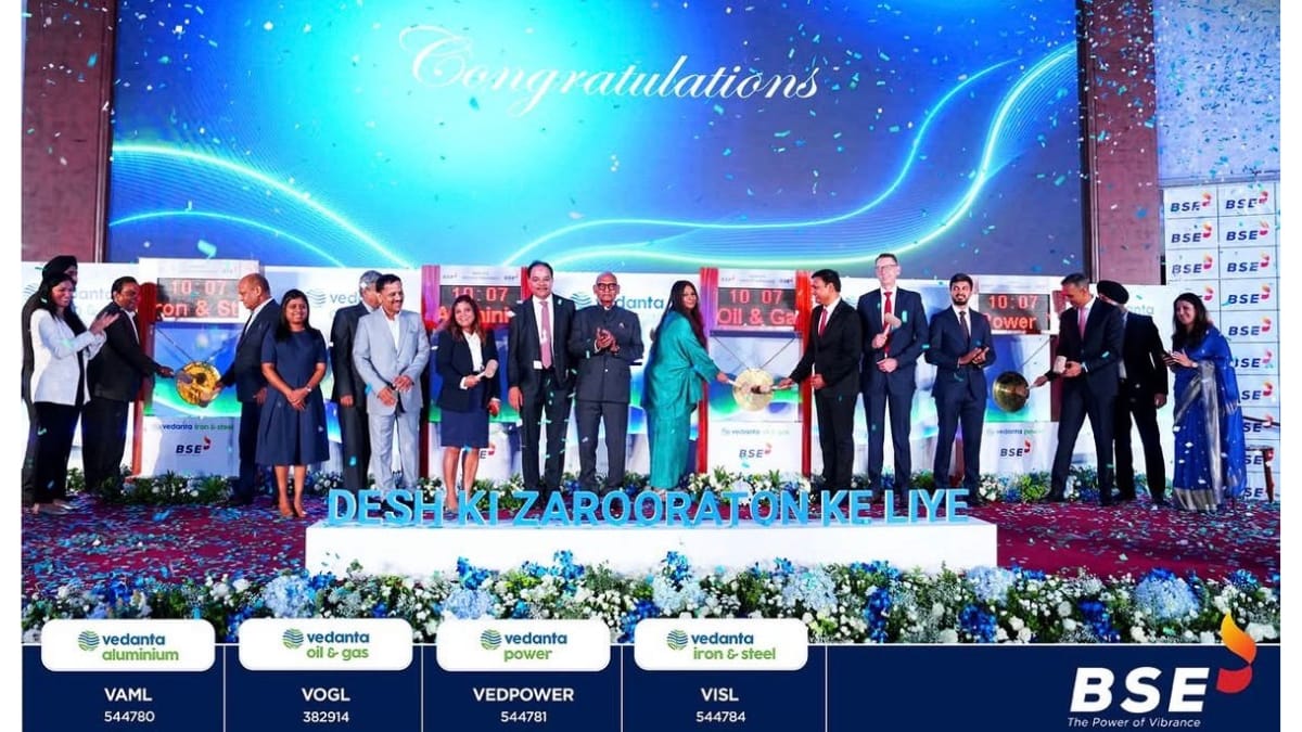 vedanta-makes-history-four-independent-companies-to-be-listed-on-bse-and-nse-PNN