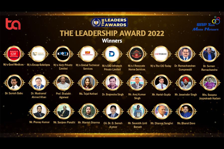 SRP Tech Media Network organized ‘The Leadership Award 2022 – Virtual 2nd Edition’, felicitated top companies & individuals