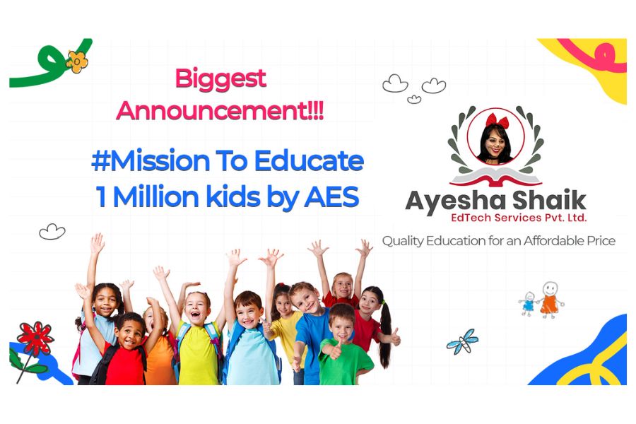 Ayesha Shaik Edtech Services Launches New Project Called #AESteach1MillionKids