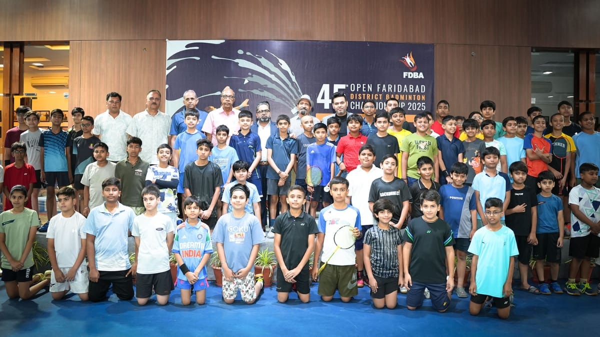 Over 550 players compete at Manav Rachna International School Sector14 in 45th FDBA Badminton Championship