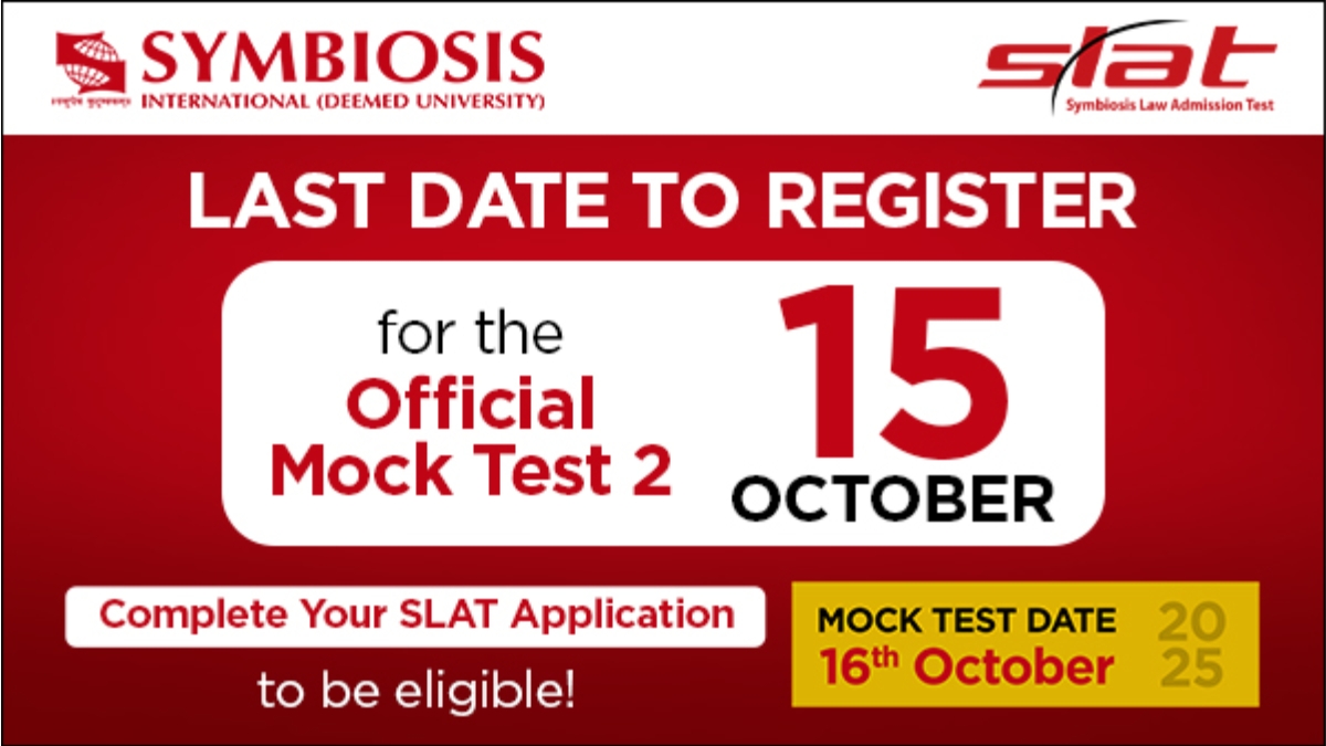 Last Chance to Register for SLAT 2026 Mock Test by 15th October – Complete Your Application Now