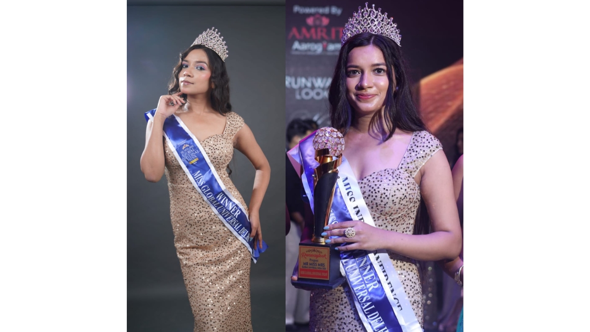 SAZIA SHAKIL won the title of Miss Global Universal Delhi 2026 at Miss Global Universal India 2026