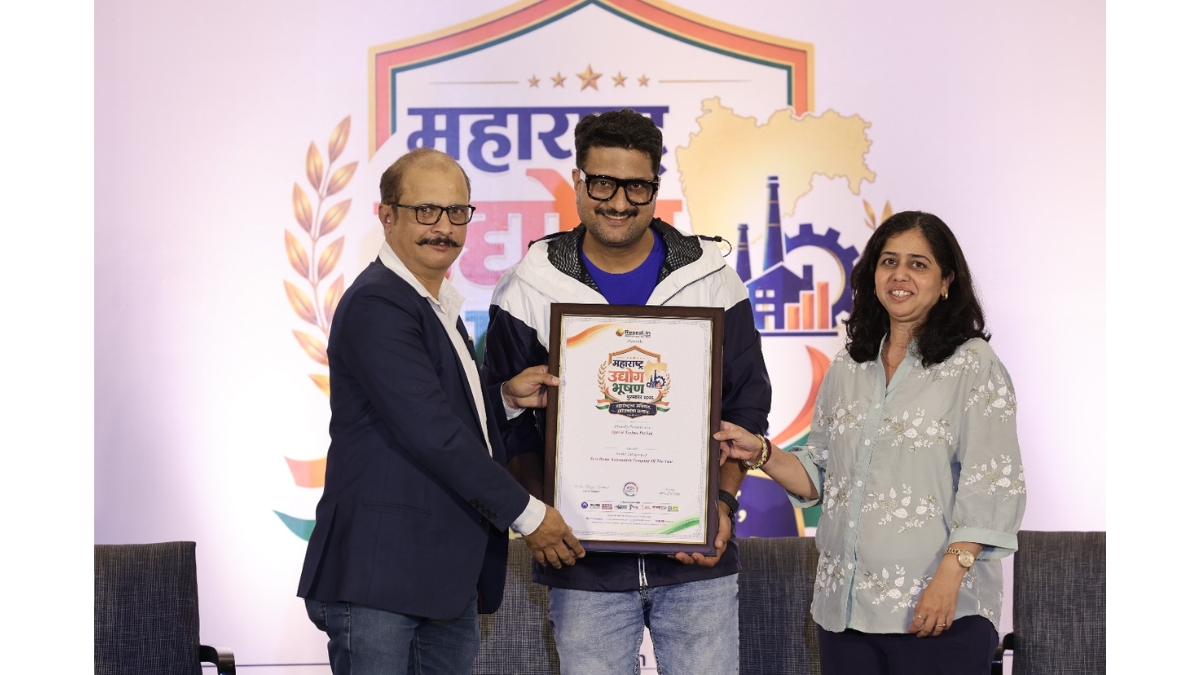 Ojasvit Techno Pvt. Ltd. Honoured as the Best Home Automation Company of the Year at Maharashtra Udyog Bhushan Puraskar 2026