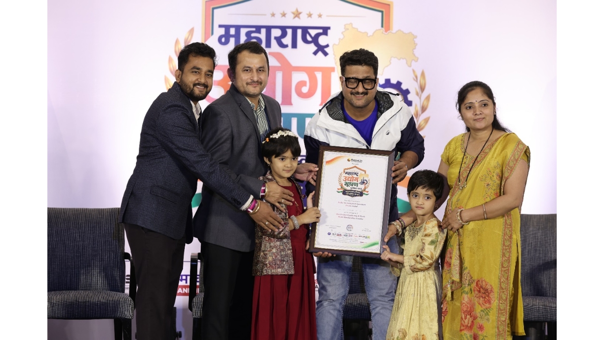 Mr. Mahantesh Mallappa Jakati and Mr. Shridhar Mahantesh Jakati of Perfect Technologies & Innovations Private Limited Honoured at Maharashtra Udyog Bhushan Puraskar 2026